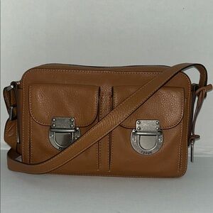 FOSSIL Riley Camel tan leather crossbody shoulder bag